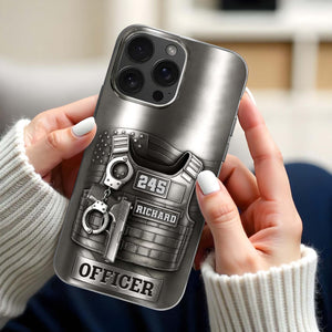 To My Beloved Officer Always In My Heart, Personalized Police Officers Phone Case