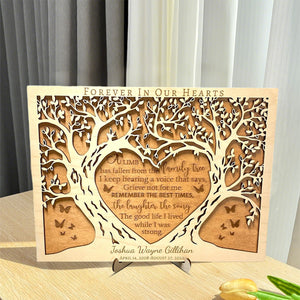 Bereavement Gift - Personalized Memorial Wood Plaque