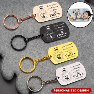 The Moment You Became My DAD - Personalized Father's Day Keychain