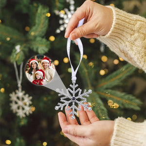 Custom Photo Projection Snowflake Ornament For Christmas