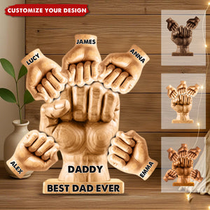 Best Dad Ever - Personalized Father Custom Shaped Acrylic Plaque