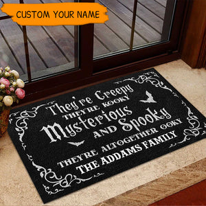They're Creepy They're Kooky - Family Personalized Custom Home Decor Decorative Mat - Halloween Gift For Family Members