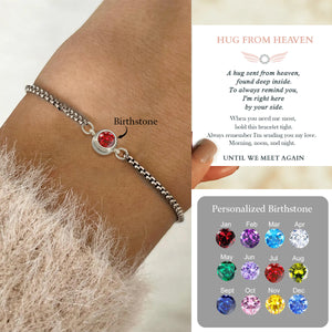 Unitil We Meet Again-Personalized Birthstone Memorial Bracelet