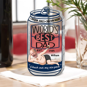World's Best Dad - Personalized Shaped Acrylic Plaque For Father's Day