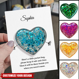 Personalized Pocket Hug And Card, Birthday Gift For Daughter, Son, Friend And More