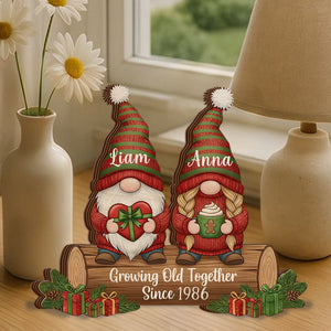 Christmas Growing Old Together Wooden Plaque, Anniversary Decor
