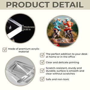 Dirt Bike Couple Acrylic Plaque - Personalized Gifts For Couple