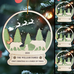 Custom Baby Bear Parents Bear Ornament For Family Gift