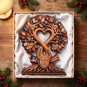 Personalized Family Tree Wooden Plaque, Custom Family Name Sign