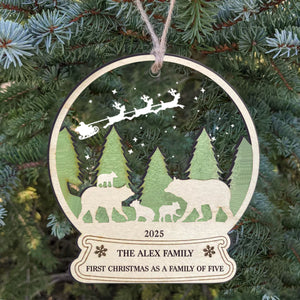 Custom Baby Bear Parents Bear Ornament For Family Gift