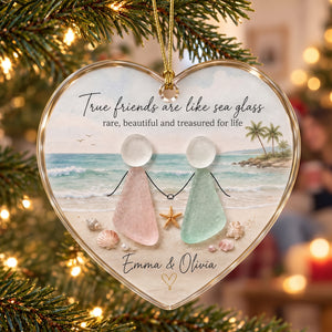 Personalized Best Friend Beach Friendship Christmas Ornament