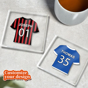 Personalized Soccer/Football Shirt Coasters, Soccer/Football Gifts, Daddy Coasters