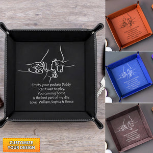 Coming Home Is The Best Part Of My Day - Personalized Valet Tray For Father's Day