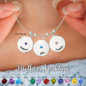 Personalized Engraved Name Necklace With Birthstone, Mother's Day Gift