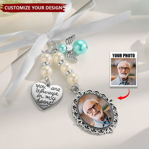 Personalised Wedding Bouquet Memorial Charm With Text & Photo