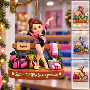 Just a Girl Who Loves Gymnastic - Personalized Acrylic Ornament