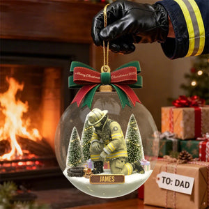 Personalized Gifts For Firefighter Christmas Ornament