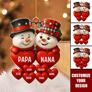 Love Made This Family - Personalized Christmas Custom Acrylic Ornament