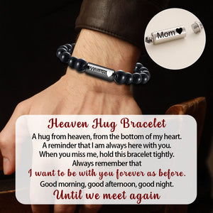 Custom Text Memorial Ashes Urn Keepsake Bracelet