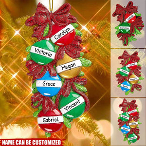 Family Christmas Ball Customized Name Home Ornament Gift