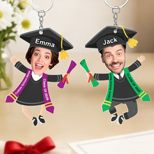 Class Of 2026-Personalized Photo Keychain For Graduate
