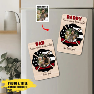 Personalized Custom Photo Fridge Magnet, Gift For Dad