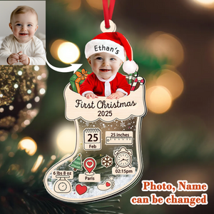 Baby's First Christmas - Personalized Custom Baby Photo Shower Gifts