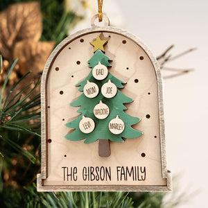 Custom Family Christmas Tree Ornament, Family Gift