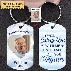 Custom Photo Memorial Personalized Keychain