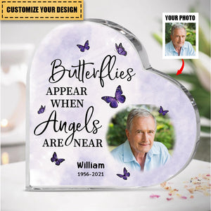 Memorial Gift Butterflies Appear When Angels Are Near Plaque