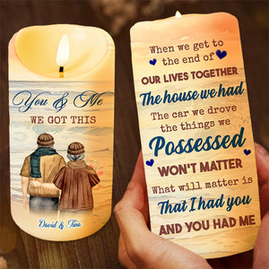 You & Me We Got This-Personalized LED Candle-Gift For Couples