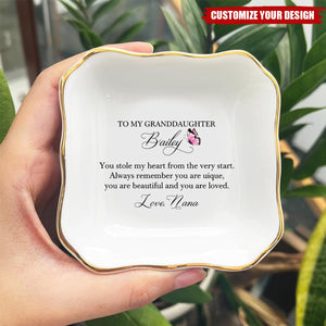 Granddaughter Gift Personalized Ring Dish - Gift From Grandma