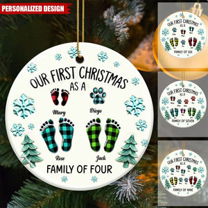Our First Christmas - Personalized Custom Ceramic Ornament