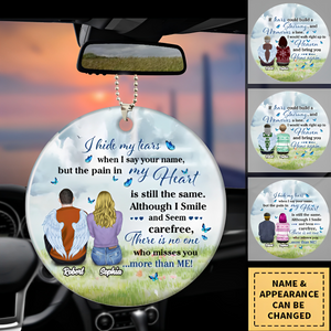 I Hide My Tears When I Say Your Name-Personalized Memorial Gift Idea For Couple