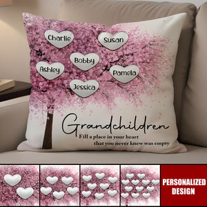 Cherry Blossom Heart Gift For Grandma-Personalized Pillow