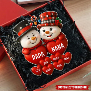 Love Made This Family - Personalized Christmas Custom Acrylic Ornament