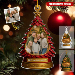 Making Memories By The Tree - Personalized Family Photo Ornament
