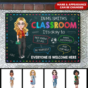 In This Classroom It's Okay To - Personalized Teacher Doormat