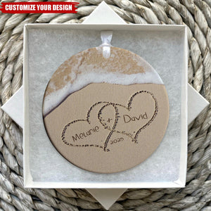 First Christmas Married Ornament 2025 - Our First Christmas Personalized Ornament