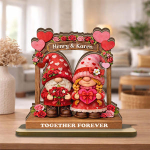 Together Forever-Personalized Cartoon Couple Plaque