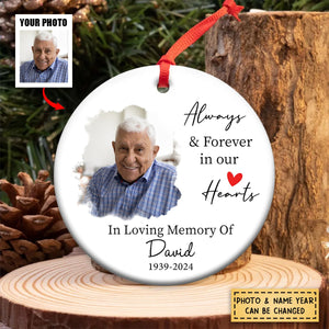 Always & Forever in our Heart - Personalized Ceramic Ornament