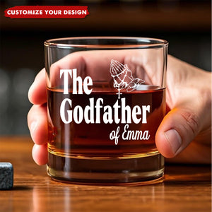 Personalized Custom The Godfather Whiskey Glass, Special Godparent Gift
