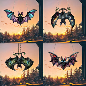 Bat Gothic Acrylic Window Hanging, Indoor Decor, Bat lovers gift