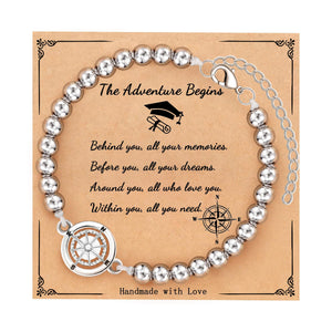 The Aldventure Begins - 2025 Graduate Compass Bracelet