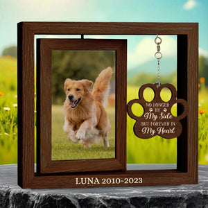 Custom Rotating Wooden Frame With Pet Memorial Photo