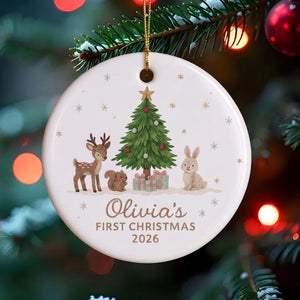 Personalized Baby First Christmas Ornament with Baby Name