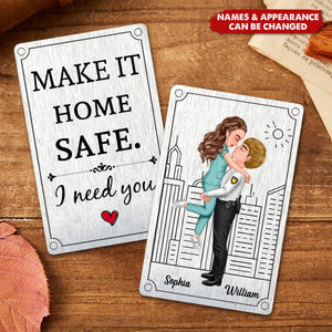 Make It Home Safe - Personalized Couple Wallet Insert Card