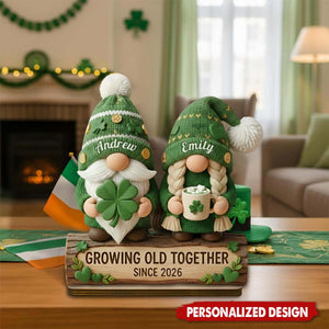 Personalzied St Patricks Day Couple Wooden Plaque