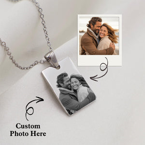 Personalized Custom Photo Necklace Couple Gift