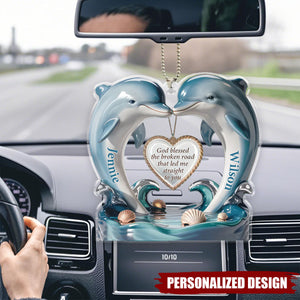 God Blessed The Broken Road That Led Me Straight To You - Personalized Acrylic Car Hanger